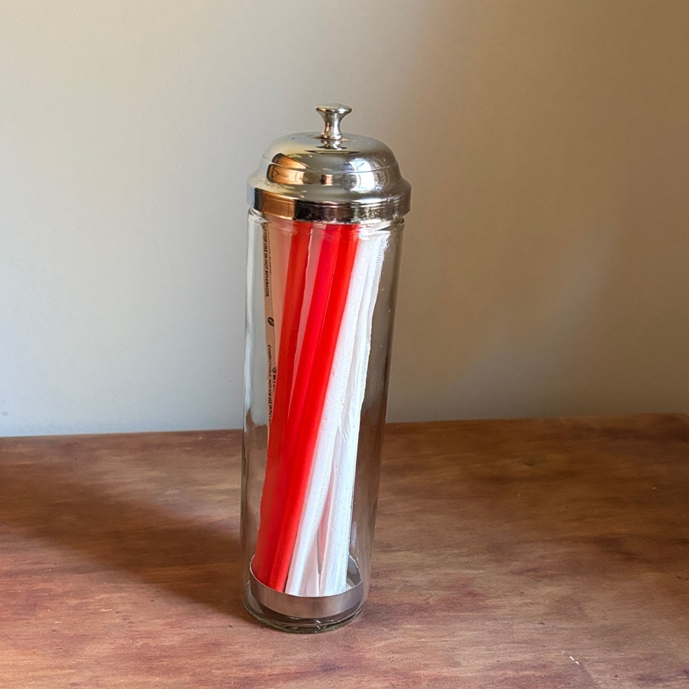 Vintage Soda Shop Straw Holder.